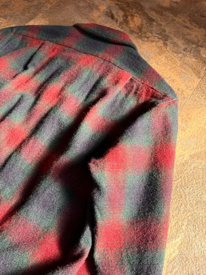 70S PENDLETON ペンドルトン オンブレ ボードシャツ オープンカラー