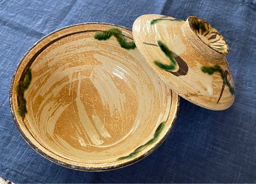 織部錆絵煮物碗　5客組