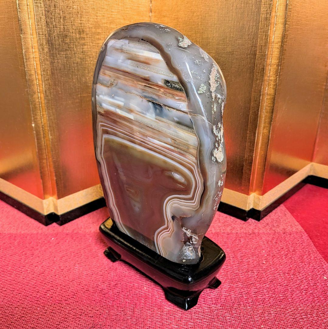 メノウ 1.8㌔ 鑑賞石 観賞石 水石 盆石 天然石 鉱物 ジャスパー