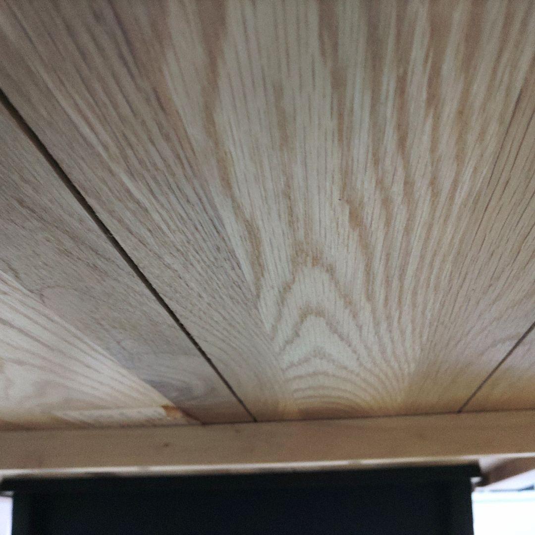 天板4cm 幅160cm ダイニングテーブル 天然木 木目 一枚板風　uk