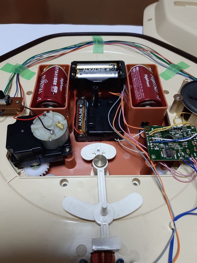 昭和レトロスヌ-ピ-からくりクオ-ツ掛け時計。完全動作品