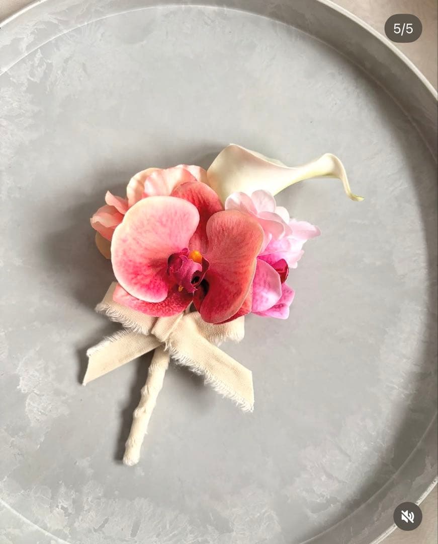 ブーケ　ブートニア　造花