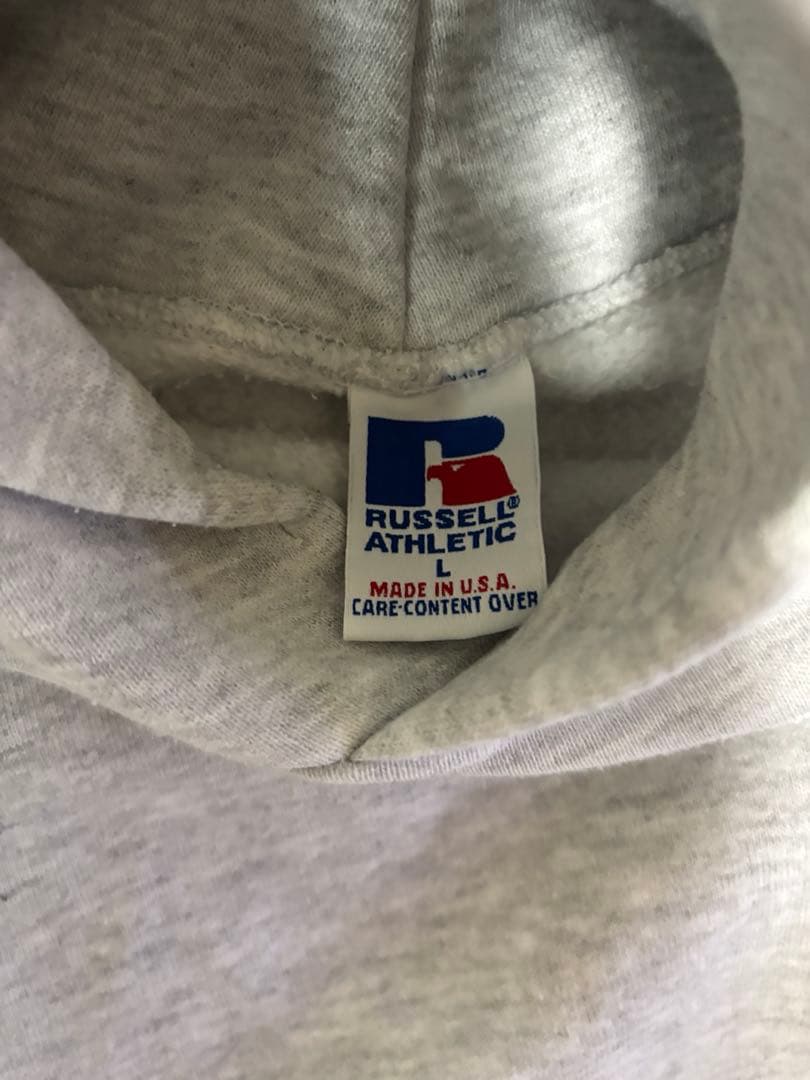 古着　90s RUSSELL ATHLETIC パーカー L グレー USA
