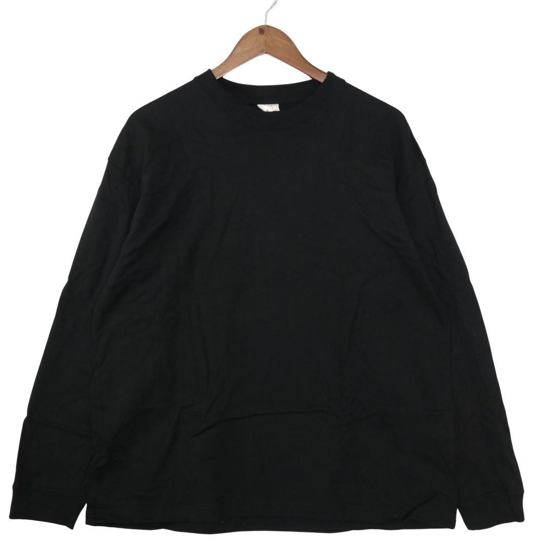 ループウィラー W337リラックスフィット ロングスリーブ　ブラック【M】