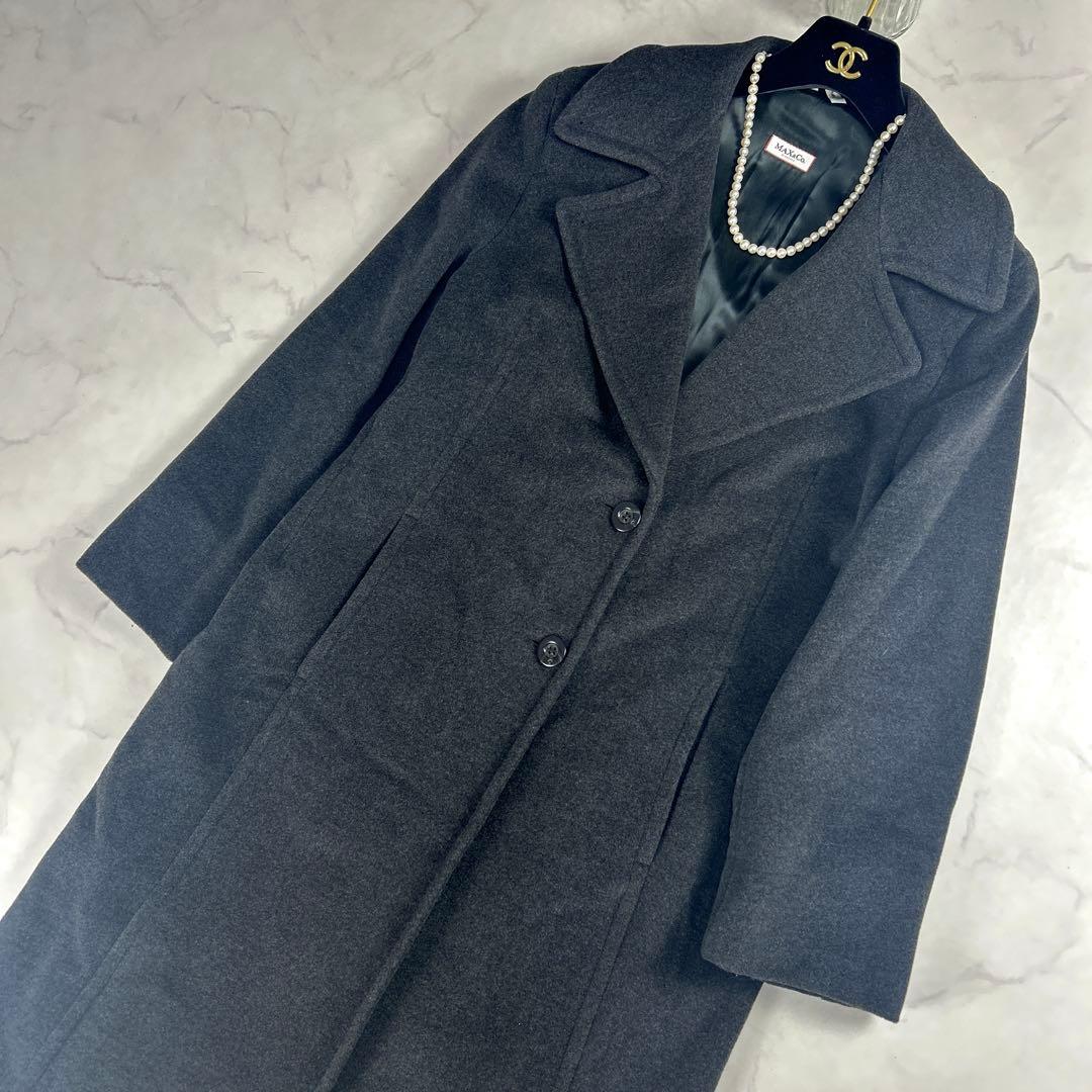 MAX&Co. マキシ丈チェスターコート アンゴラ×ヴァージンウール