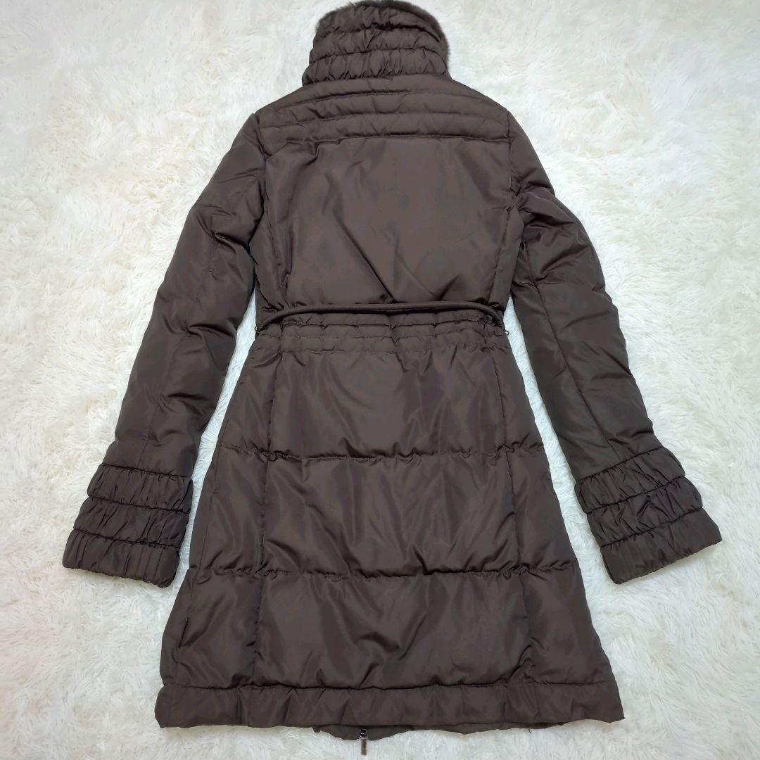 【美品　鑑定済】モンクレール　AMANDA　ロングダウン　サイズ1　ブラウン