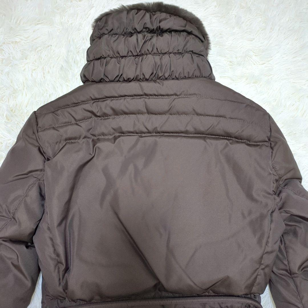 【美品　鑑定済】モンクレール　AMANDA　ロングダウン　サイズ1　ブラウン