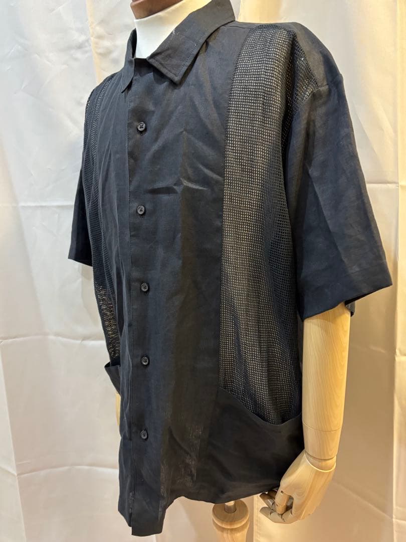 たけちよ　Supreme　Mesh Panel Linen　半袖シャツ