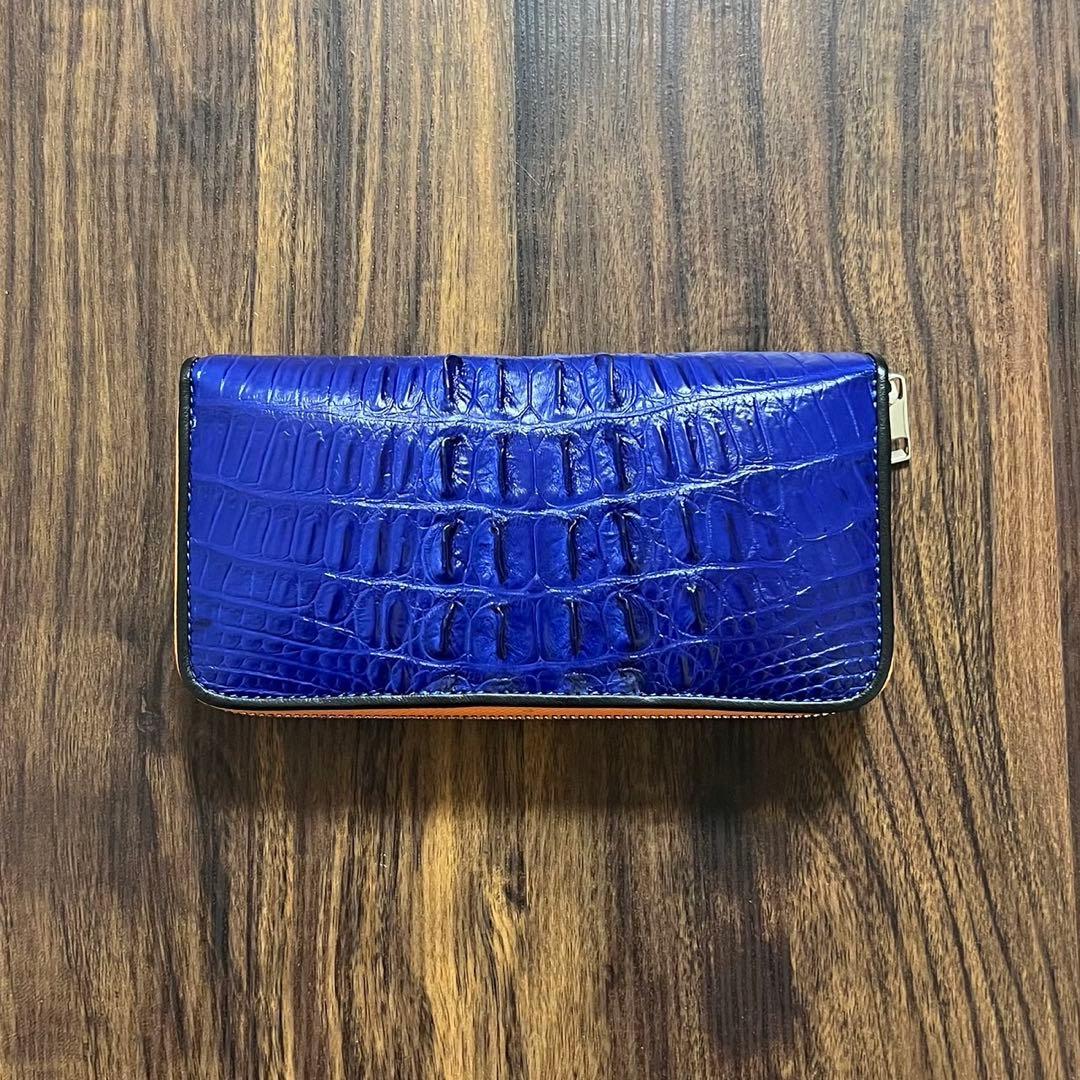 TOMO【新品・未使用】クロコダイル　長財布　ラウンドファスナー
