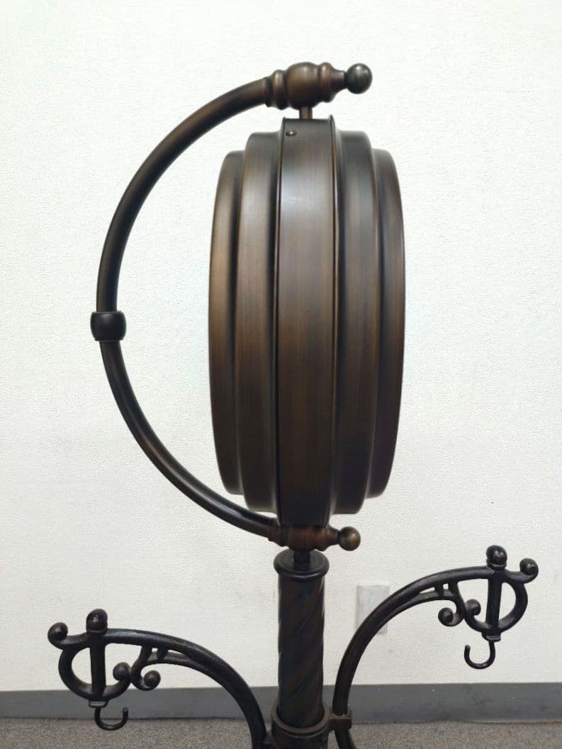 希少 ダブルフェイス 時計 スタンド型 ステーション クロック 温度計付き