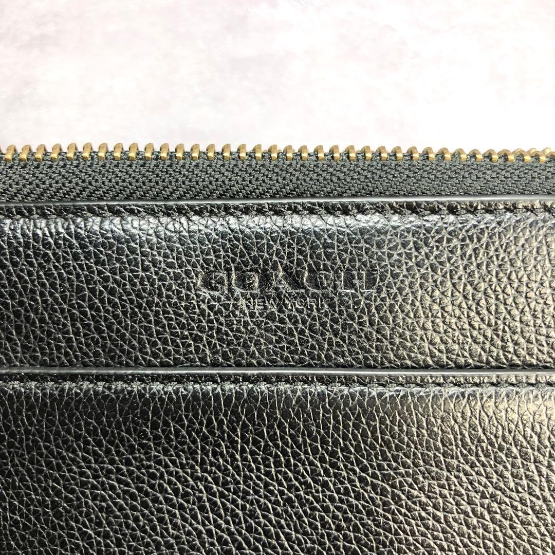 ✨️極美品✨️ コーチ ダブルジップ トラベル オーガナイザー 長財布 レザー 黒