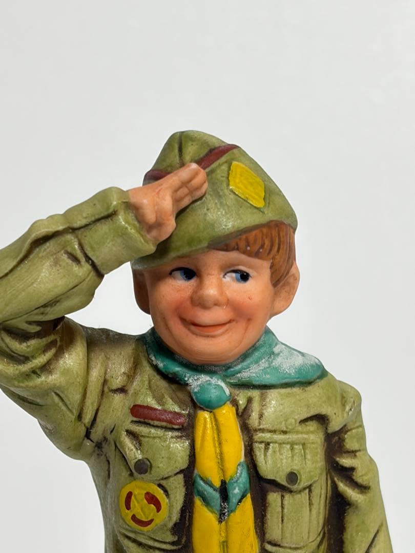 ノーマン・ロックウェル ボーイスカウト 陶器製フィギュア