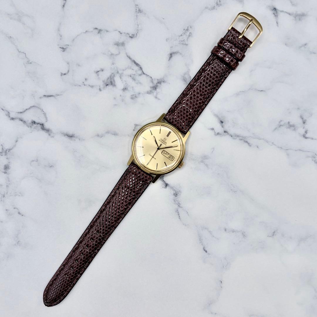 【美品／良稼働】オメガ ジュネーブ デイデイト 166.0117 金張 自動巻き