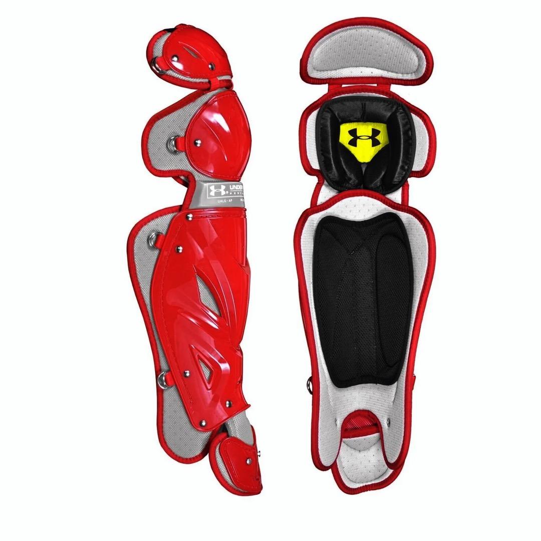 新品2026年アメリカ国内限定発売アンダーアーマー☆キャッチャーレッグガード☆赤
