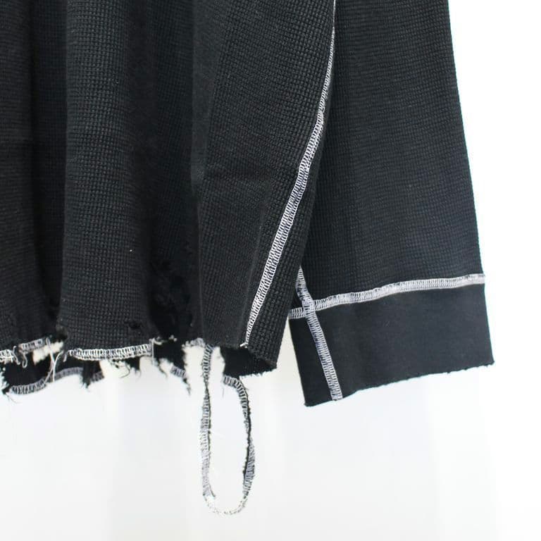 トップス ancellm DAMAGE WAFFLE CREW LS T-SHIRT