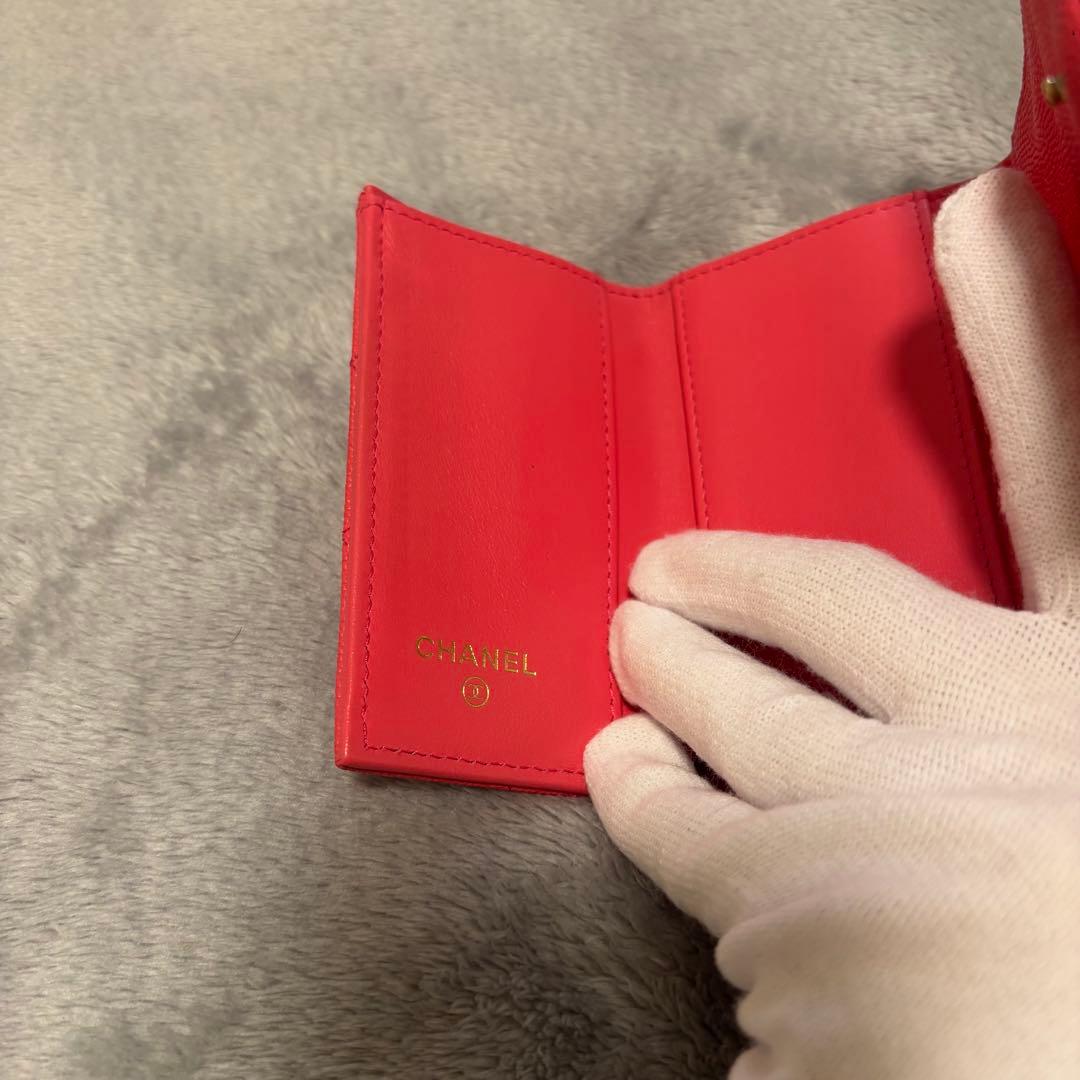 CHANEL ミニウォレット 三つ折り財布　マドモアゼル ピンク