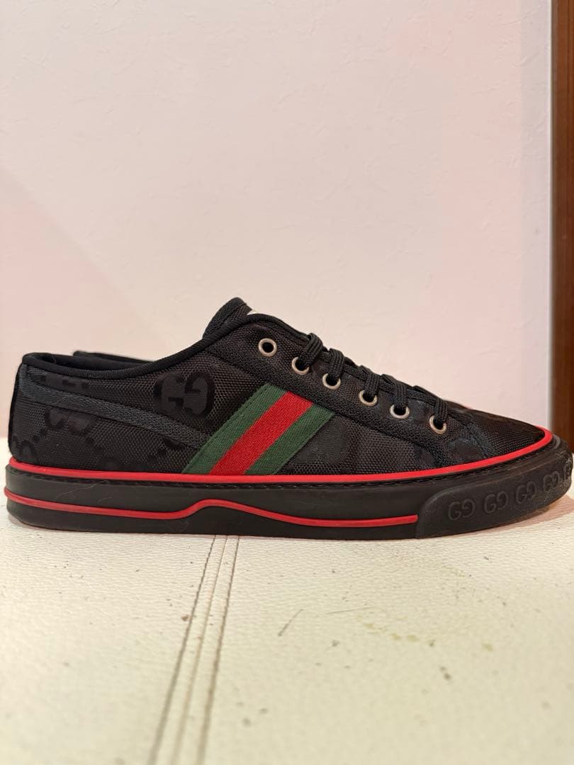 美品 本物格安 GUCCI グッチ メンズ スニーカー GG