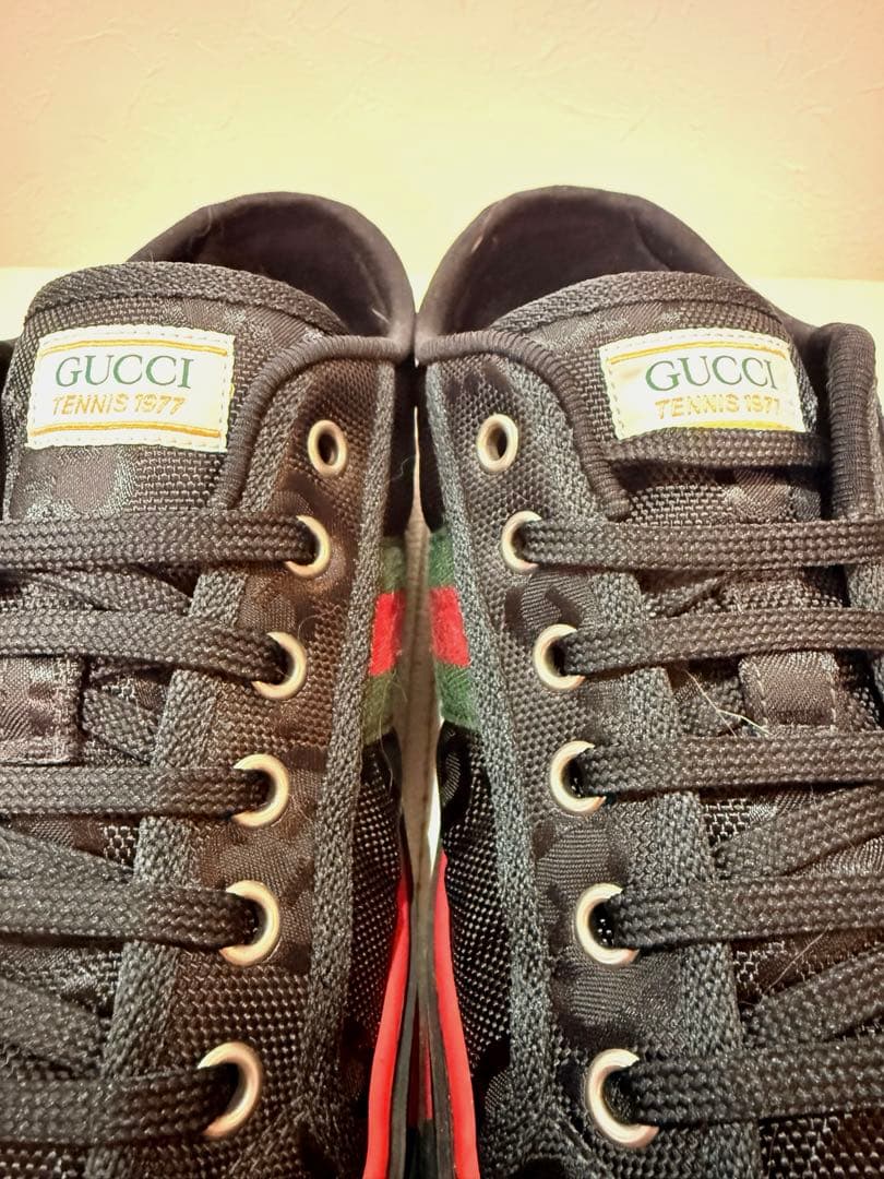 美品 本物格安 GUCCI グッチ メンズ スニーカー GG
