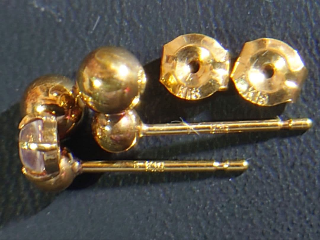春様【新品未使用】K18 ピアス ムーンストーン 18金アクセサリー ゴールド