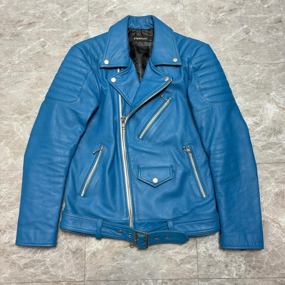 希少 of the neige style レザー ダブルライダース 羊革 42