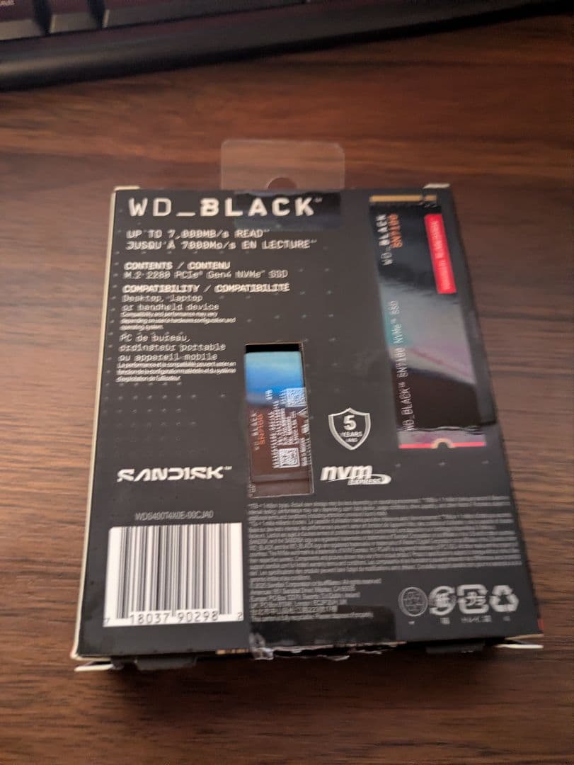 内蔵型SSD WD_BLACK SN7100 4TB SSD M.2 2280