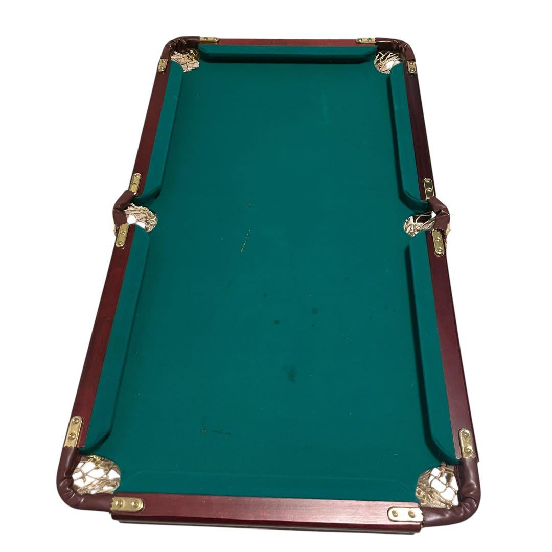 ✨【良品】ミニビリヤード台　一式　キュー2本　組み立て簡単