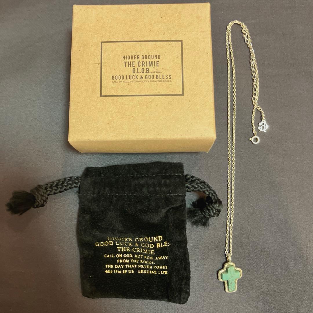 Crimie クライミー ターコイズ クロスチャーム シルバーネックレス