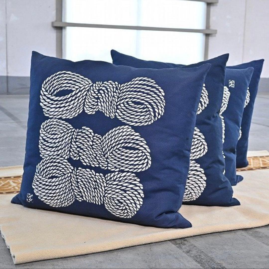 座布団(※カバーのみ) 4枚セット 人間国宝 芹沢銈介 伝統工芸