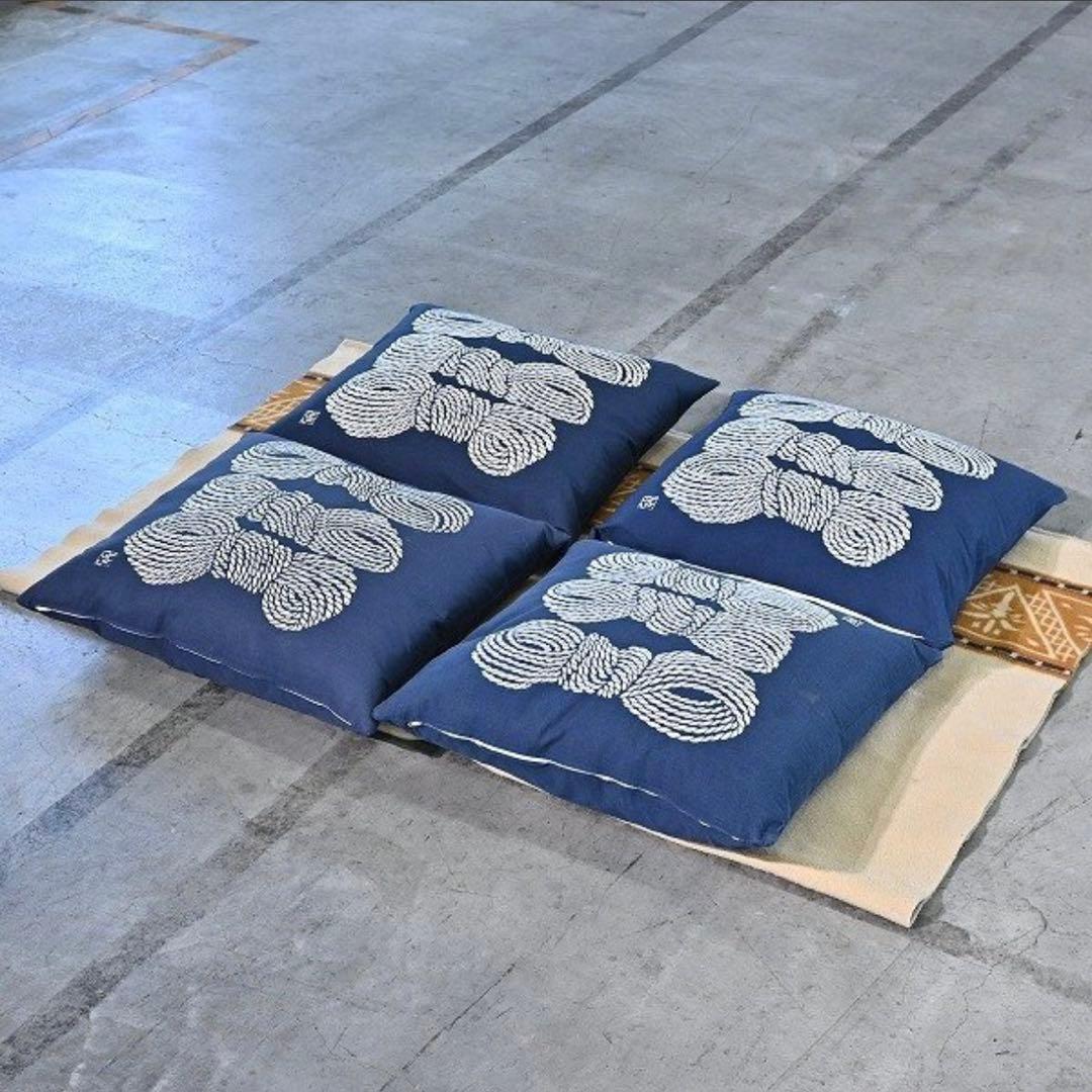 座布団(※カバーのみ) 4枚セット 人間国宝 芹沢銈介 伝統工芸