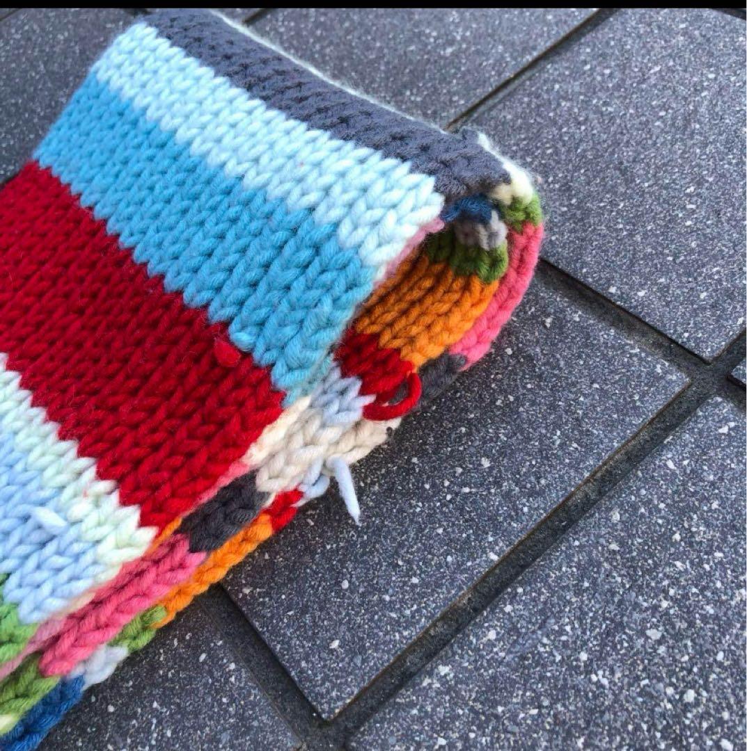 小物 90s OLD GAP Rainbow Knit Muffler.