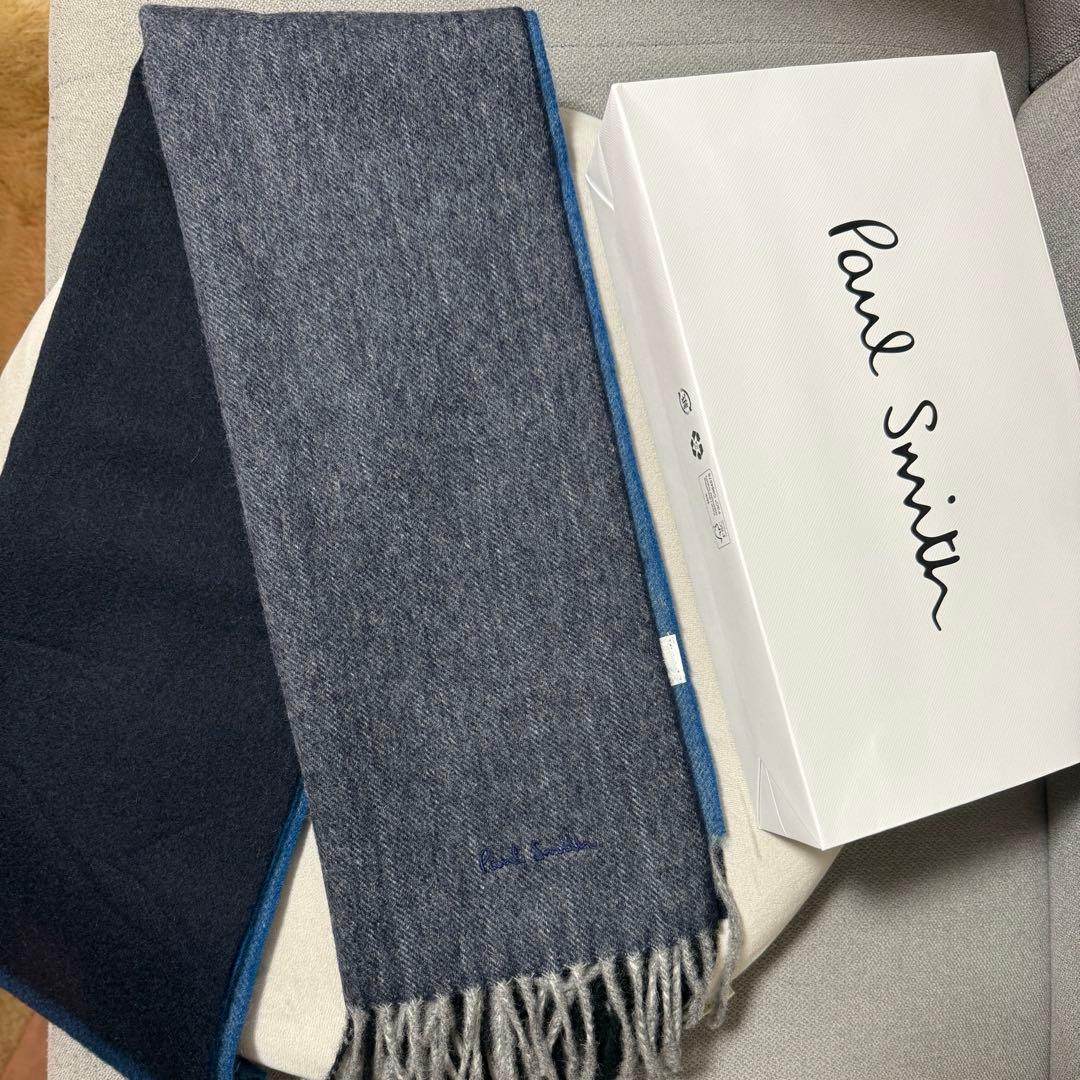 新品　カラーブロッキング カシミヤブレンド マフラー　ポールスミス