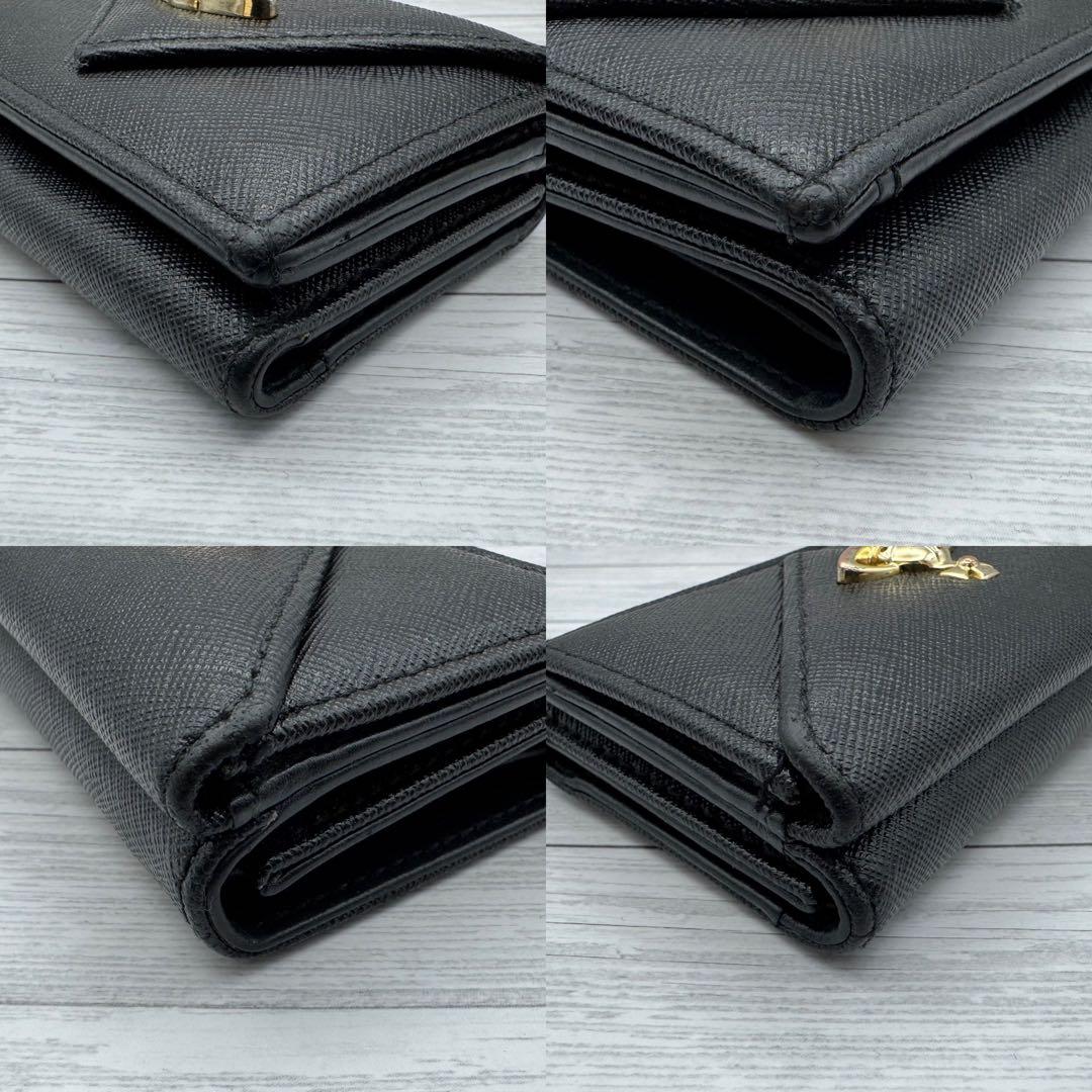 【美品】ヴィヴィアンウエストウッド 三つ折り財布 オーブ　レザー ブラック