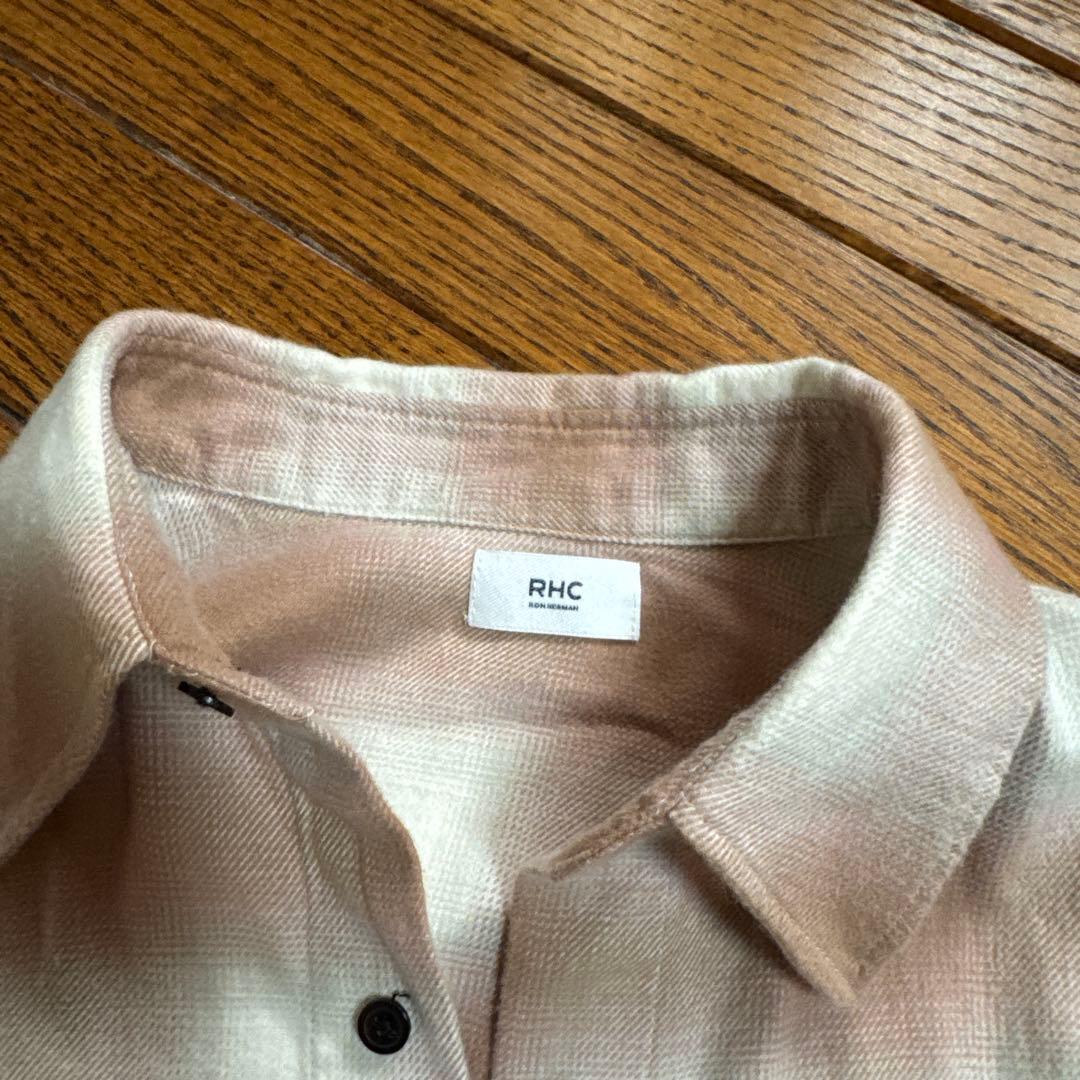 RHC コットン100% チェック柄 長袖シャツ S