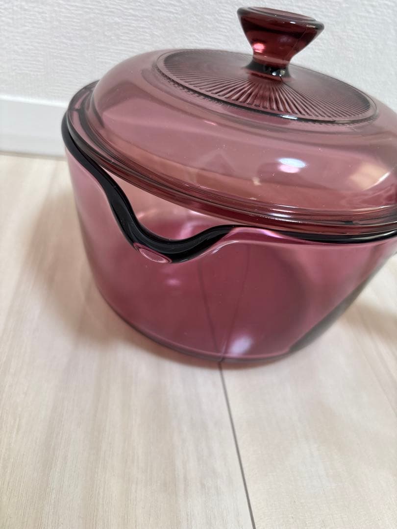 VISION ビジョン 昭和レトロ パイレックス USA　ガラス製　耐熱 片手鍋