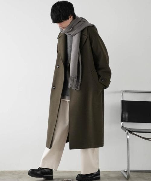 【完売品/S/即日発送】SMOOTH MELANGE WRAP COAT