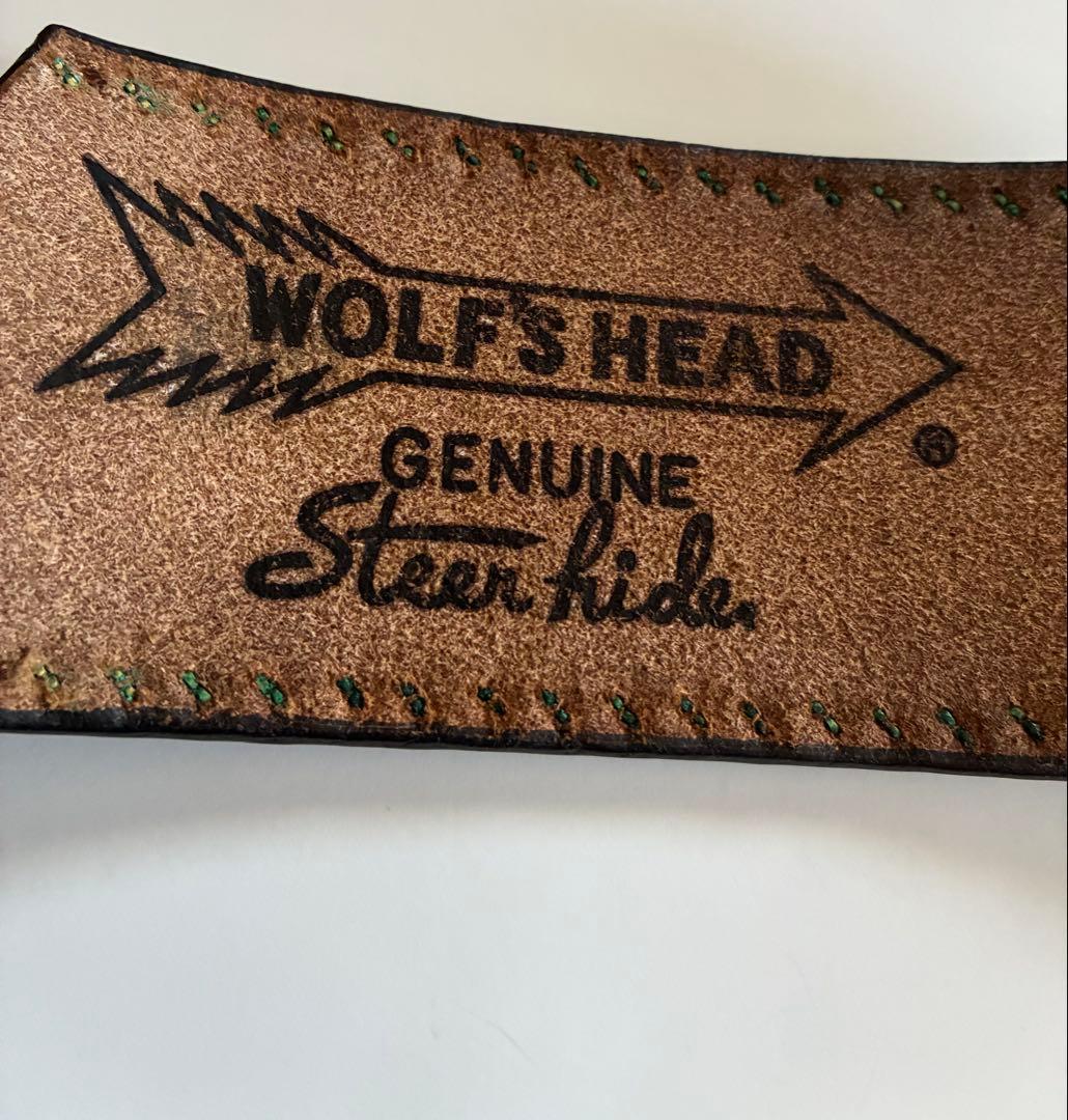 1piu1uguale3×WOLF'S HEAD レザースタッズ ブレスレット
