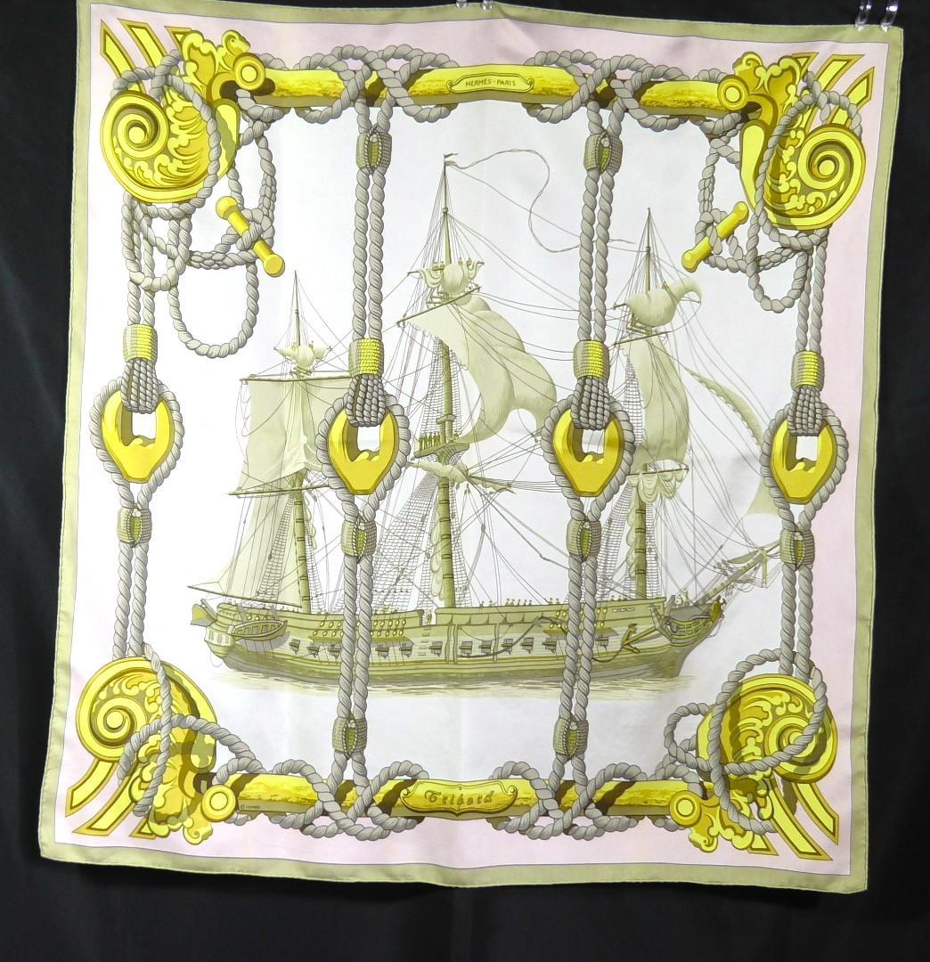 HERMES エルメス　大判スカーフ　カレ90　 D563