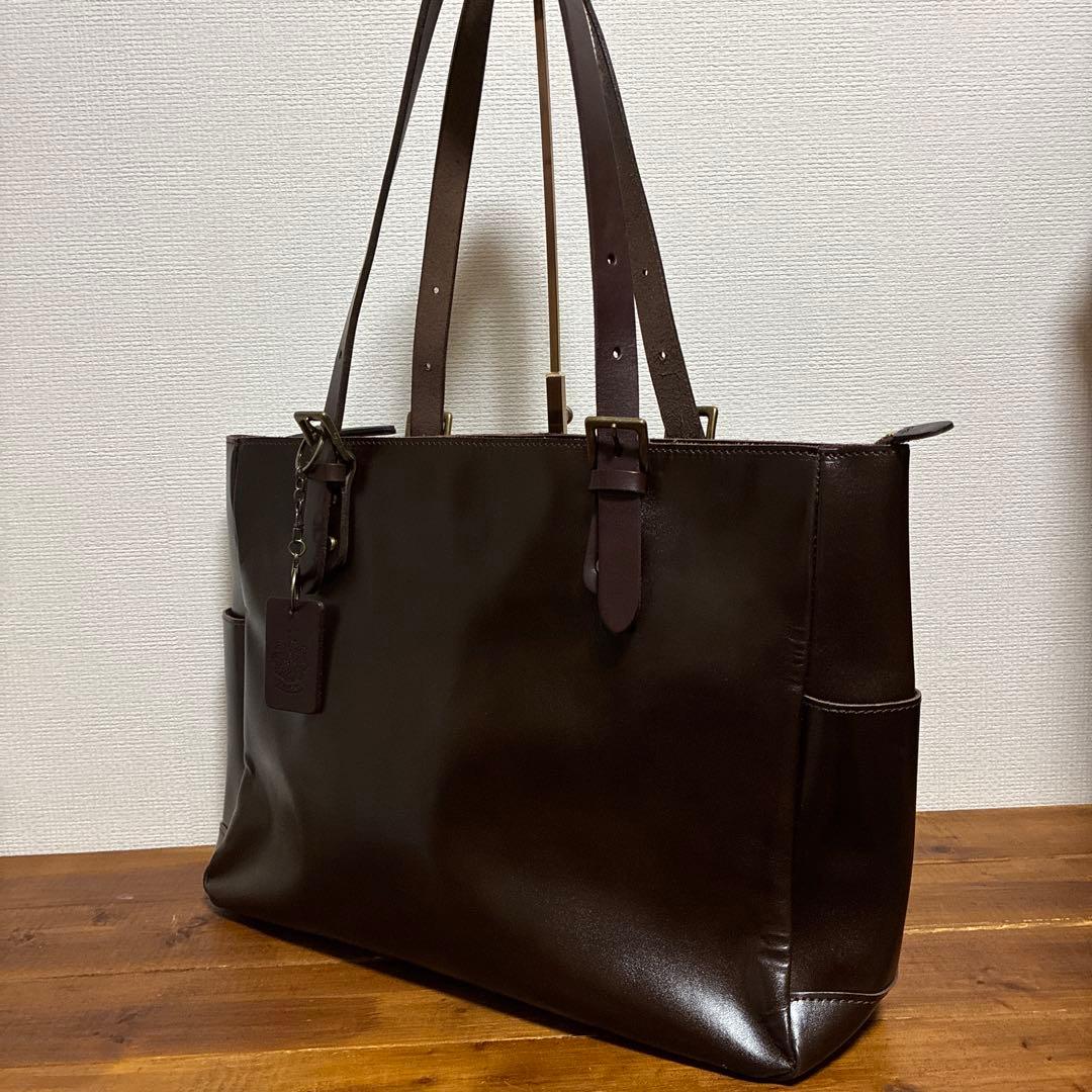 【美品】zeha ツェハ　本革　A4収納 肩掛け可　トートバッグ　ビジネスバッグ