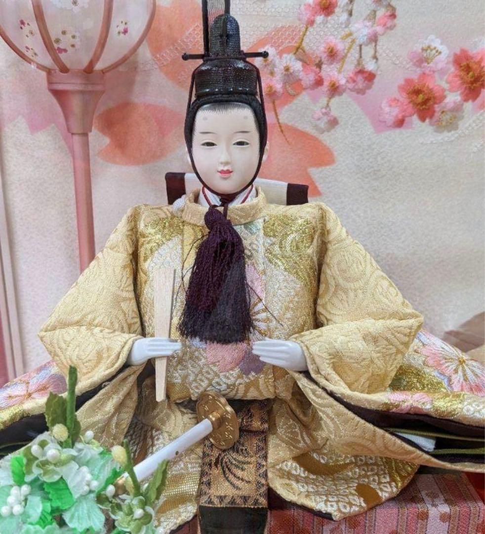 雛人形 アクリルケース ピンク 藤翁作 半円形 親王飾り おひなさま ガラス