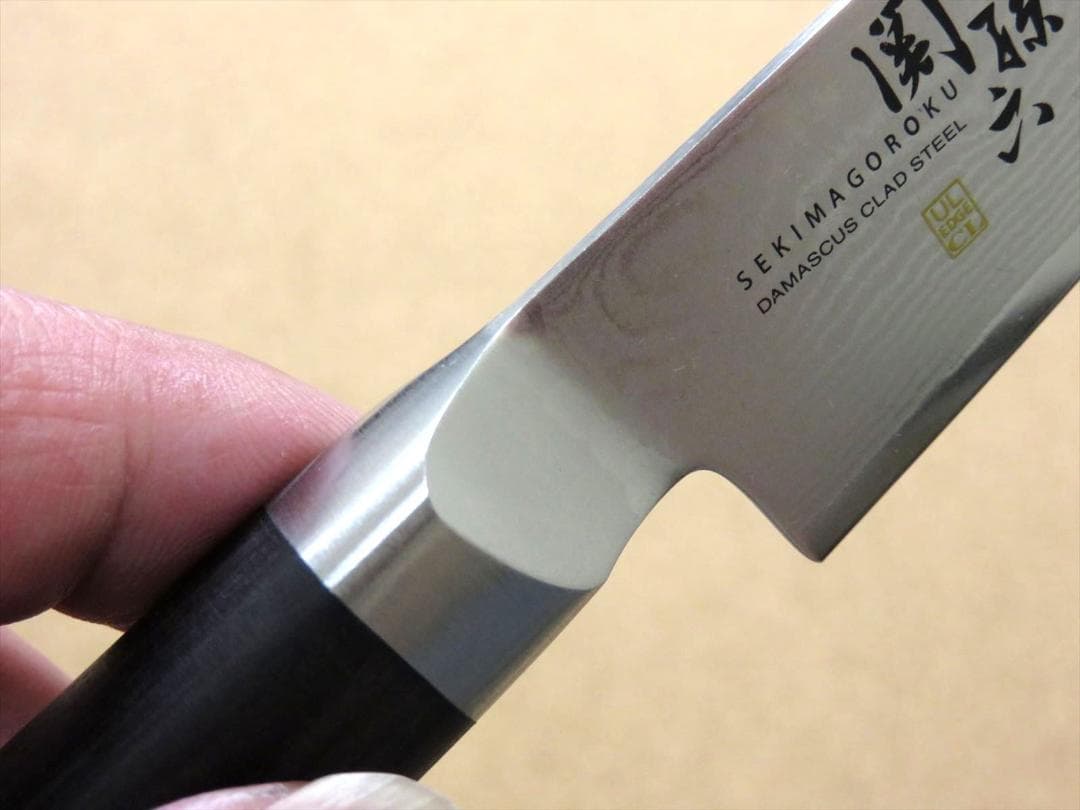 関の刃物 ペティナイフ 120mm 貝印 関孫六 ダマスカス ステンレス材 包丁