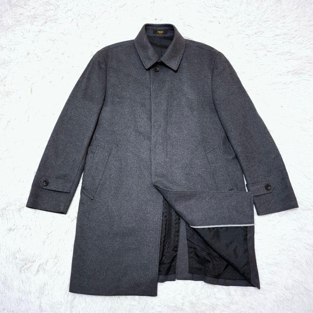 【未使用級】Savile Rowコロンボ カシミヤ100% ヘリンボーンコートL