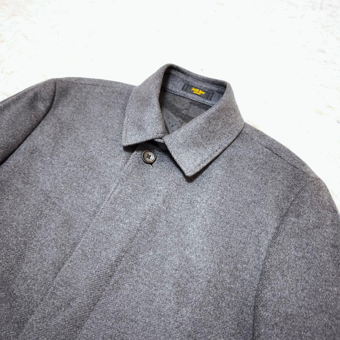 【未使用級】Savile Rowコロンボ カシミヤ100% ヘリンボーンコートL