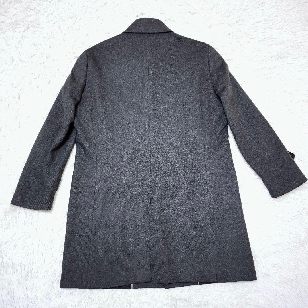 【未使用級】Savile Rowコロンボ カシミヤ100% ヘリンボーンコートL
