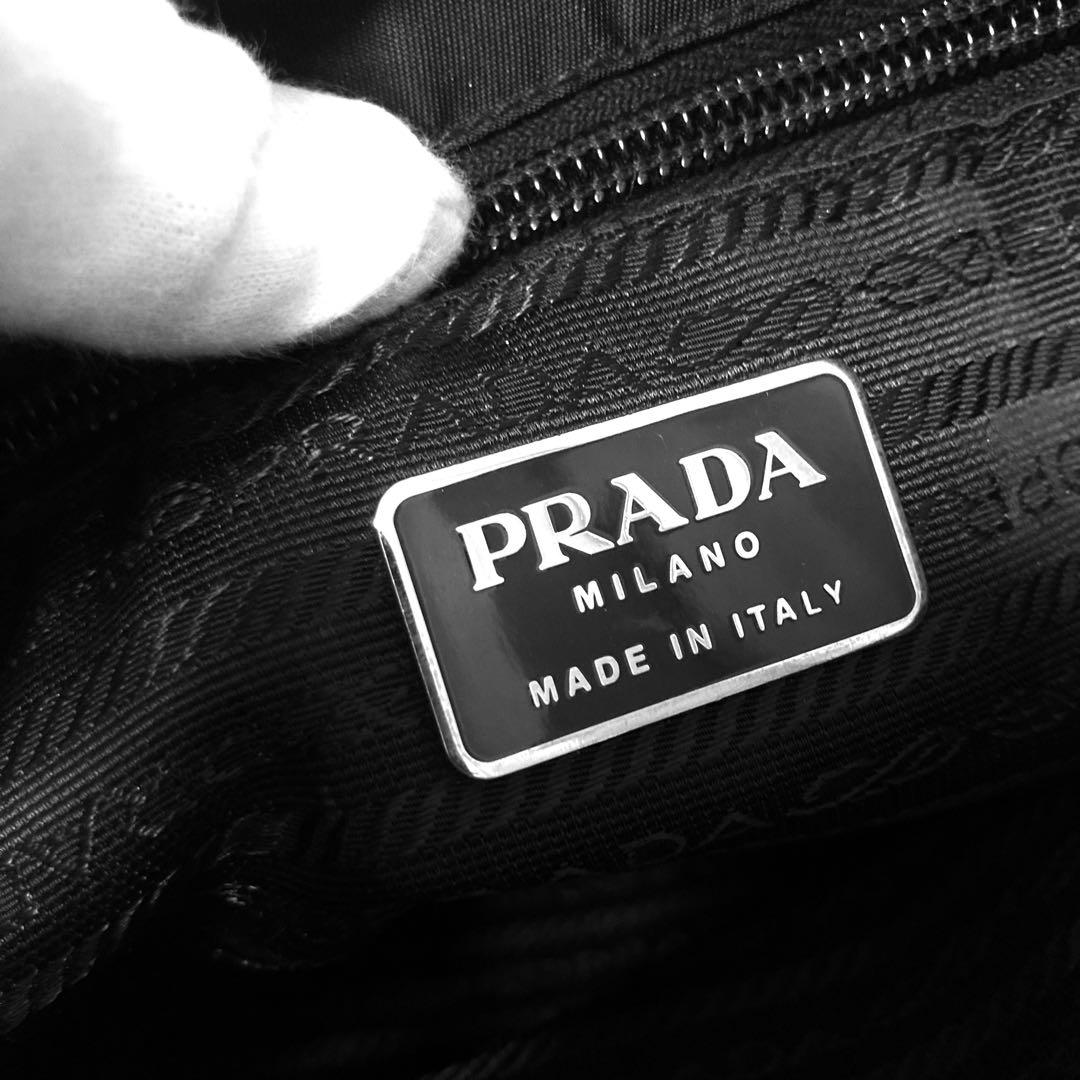 美品　プラダ　PRADA トートバッグ　ナイロン　ショルダーバッグ　黒　ブラック