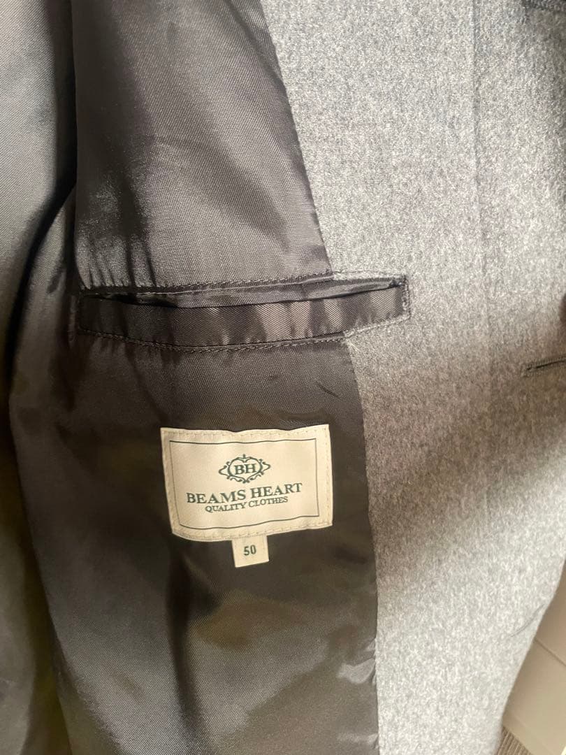 値下げ❗️ビームス BEAMS グレー ステンカラーコート サイズ50/XL