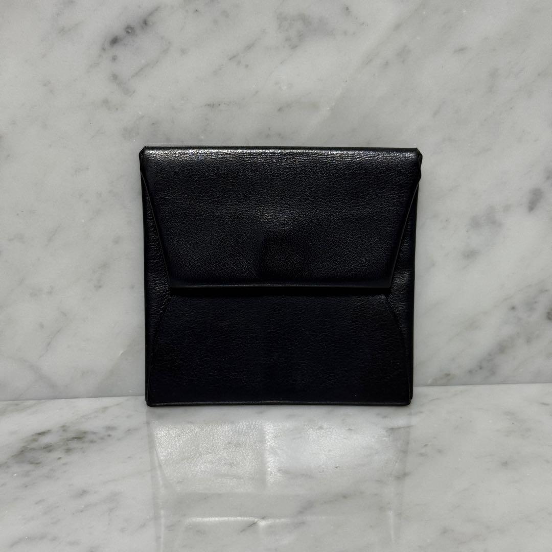 HERMES エルメス ケース バスティア ブラック 黒 ボックスカーフ