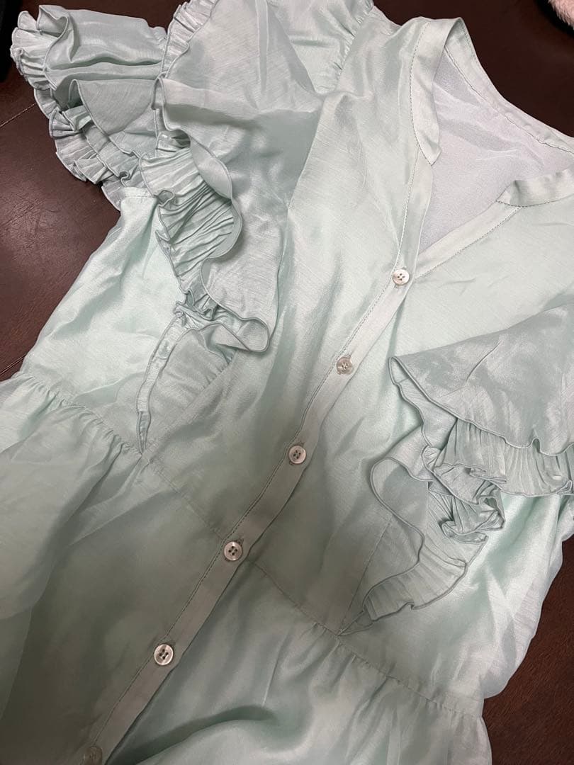 34【新品タグ付】Apuweiser-riche2WAYプリーツラッフルブラウス