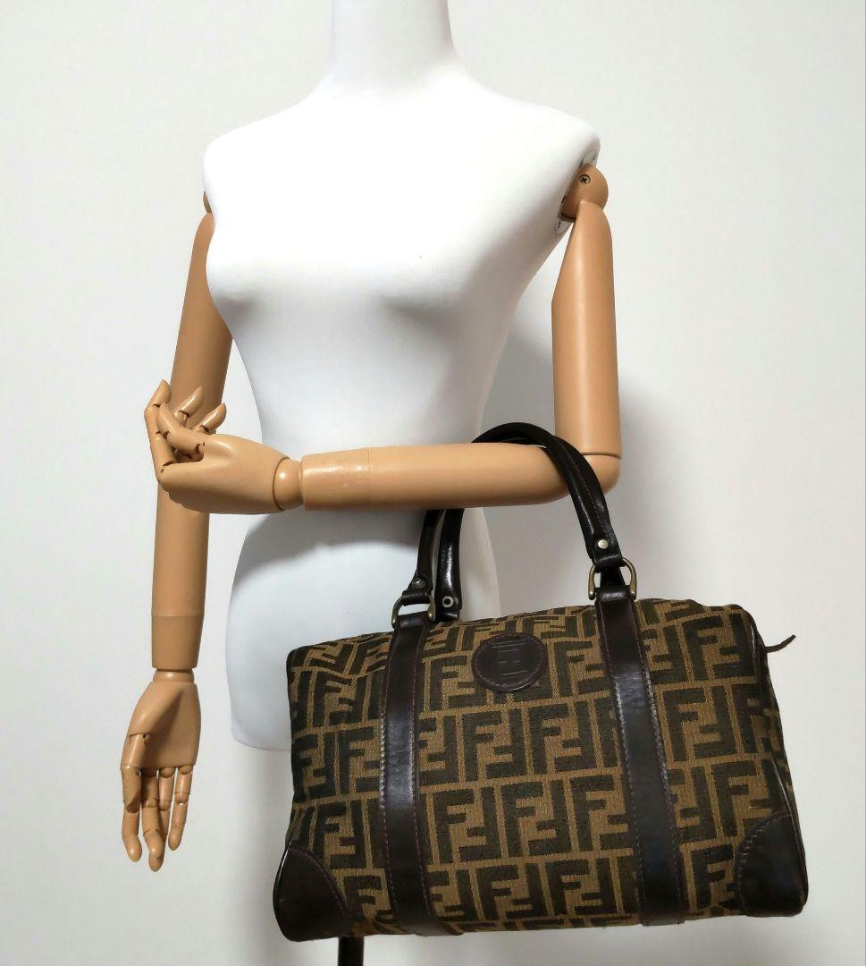 FENDI フェンディ ミニボストンバッグ ズッカ柄 ヴィンテージ