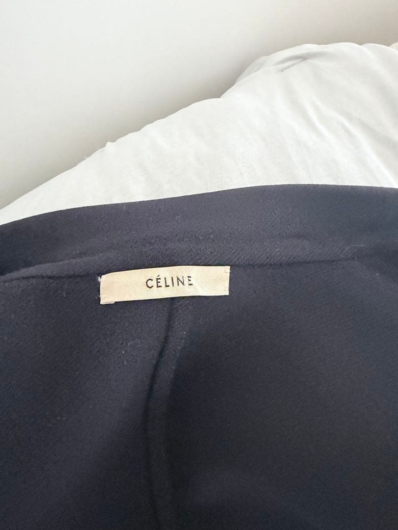 CELINE セリーヌ カシミヤ エッグクロンビー コート　サイズ36