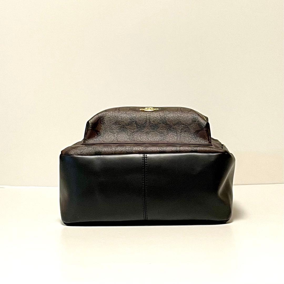 新品　COACH リュック　ブラウン　　シグネチャー柄 F58314